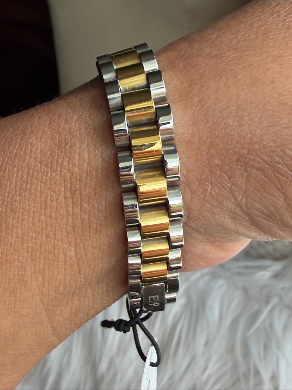 ELECTRIC PICKS | Bennett Metal 14K Gold & Sterling Silver Plated Linked Bracelet - Picture 10 of 14